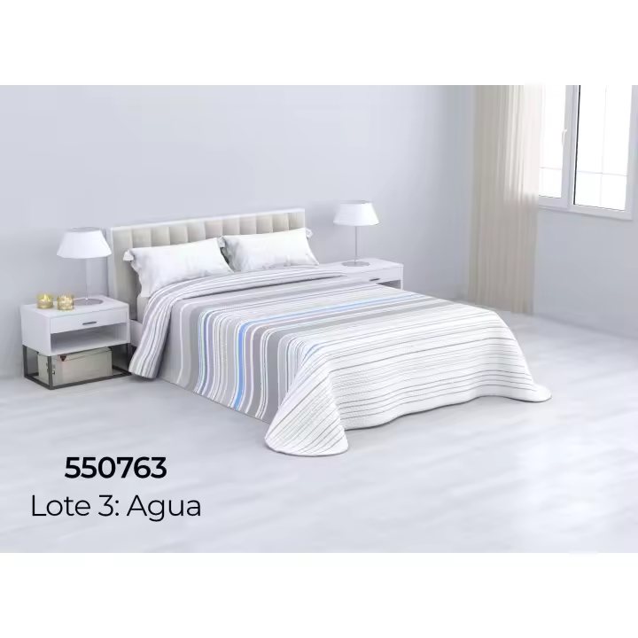 Colcha Bouti Reversible Estampada. Cama 90,105,135, 150. Fina y ligera. Tacto suave. Primavera/ Verano. Dormitorio y Salón. - 1