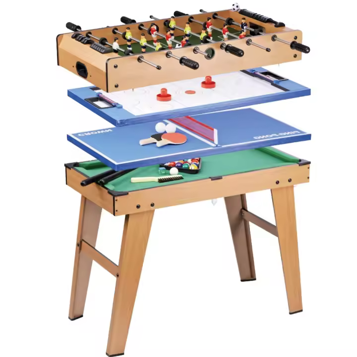 Tachan. Mesa 4 juegos en 1. ping pong. hokey. futbolin. billar. regalo para niños y niñas +3 años (Cpa ToyGroup. 732HG2074) - 1