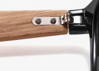 Gafas de Sol de Madera polarizadas vintage, Gafas de Madera de cebra con tachuelas de Flecha, Gafas de Sol de Madera con tachuelas hechas a mano, Protección UV400, cuadradas, unisex, giunico Único. - details 3