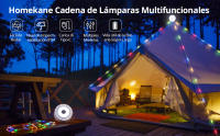 Luces Navidad 10m Recargable y Enrollable, Exterior Con mando, 10M Luces de Navidad al Aire Libre Led, Colores Luces Navidad con Control Remoto, 6 Modos, Impermeables al Aire Libre y Decoración de Navidad Interior - details 0