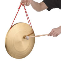 Gong De Mano 22/30cm En Latón Para Cifra De Ópera Con Martillo Redondo De Juguete Instrumento De Percusión - details 5