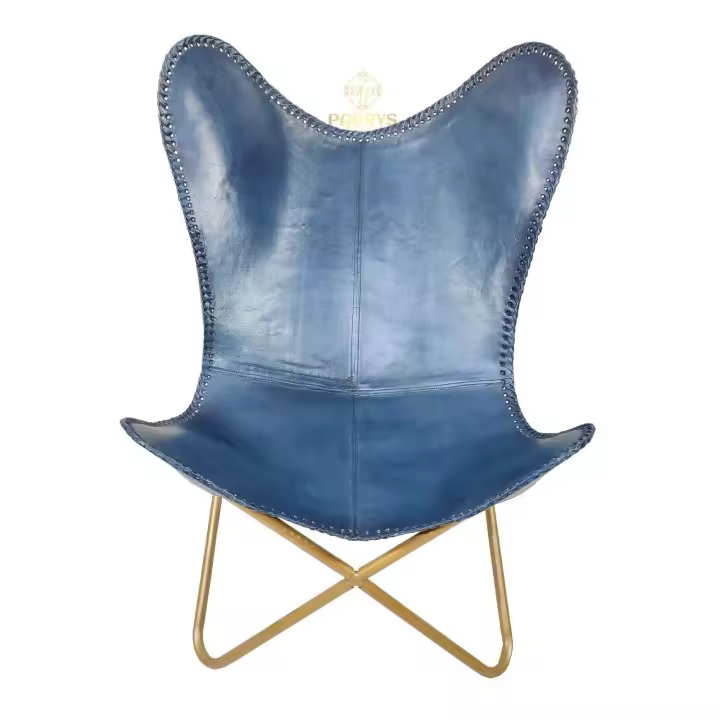 Silla de relajación-Silla de Mariposa Azul para hogar y café-Silla de Sala de estar PL2 - 1
