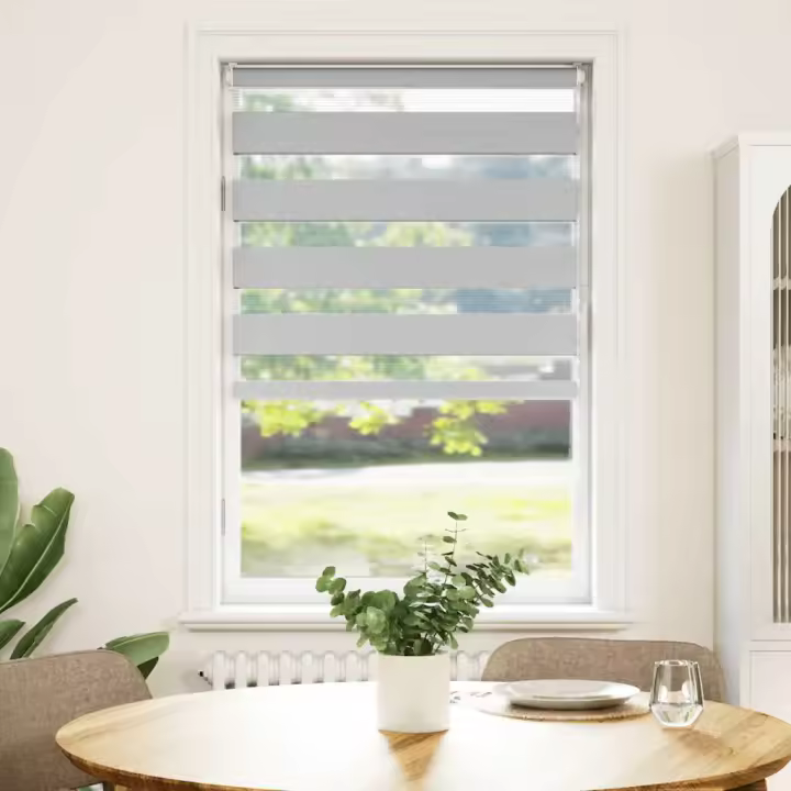 Estor cebra gris claro 85x150 cm tejido ancho 80,9 cm poliéster - 1