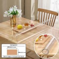 Mantel De PVC Transparente Y Mate Impermeable Y Resistente Al Aceite Para Cocina Y Comedor Cubierta Rectangular De Vidrio Suave - details 1