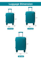 S7 STAR LG61698-LG61702 Juego 3pcs Maleta PP de Viaje, Cabina Rígida Extensible de Moda, Set 3 Equipaje Resistente con Mango Ajustable, Cabina Trolley Color Puro con 4 Ruedas Giratorias Multidireccionales 360° - details 7