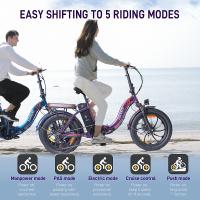 Bicicleta eléctrica Fafrees F20 Pro Neumático grueso de 20 * 3,0 pulgadas Motor sin escobillas de 250 W Velocidad máxima de 25 km / h Engranajes de 7 velocidades con batería de litio extraíble de 36 V 18 AH Alcance máximo de 150 km- Gris - details 5