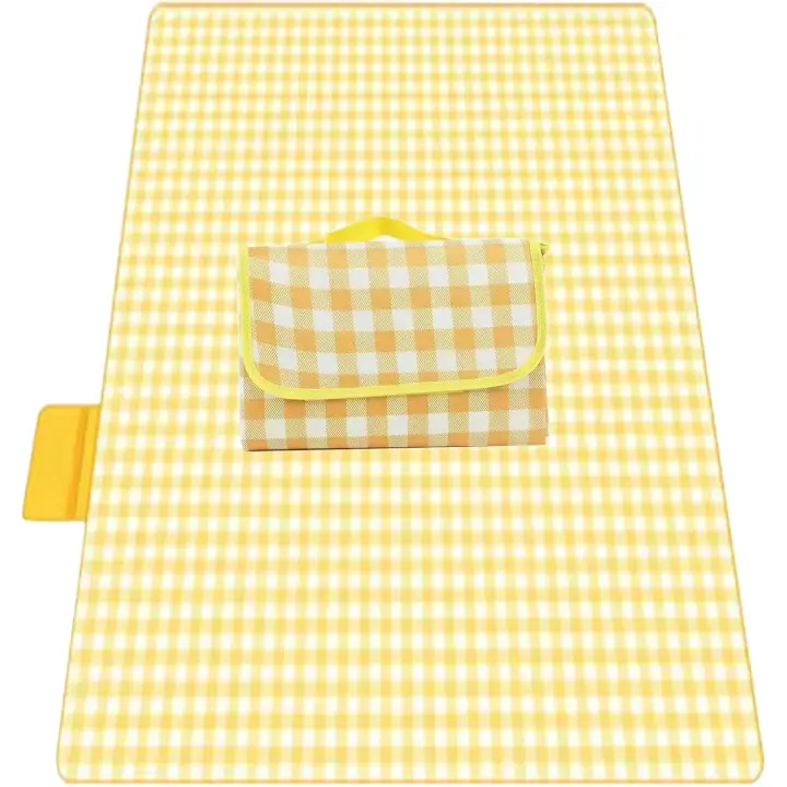 Manta de picnic plegable para exteriores, suave para la playa, ideal para barbacoas y camping en parques. - 1