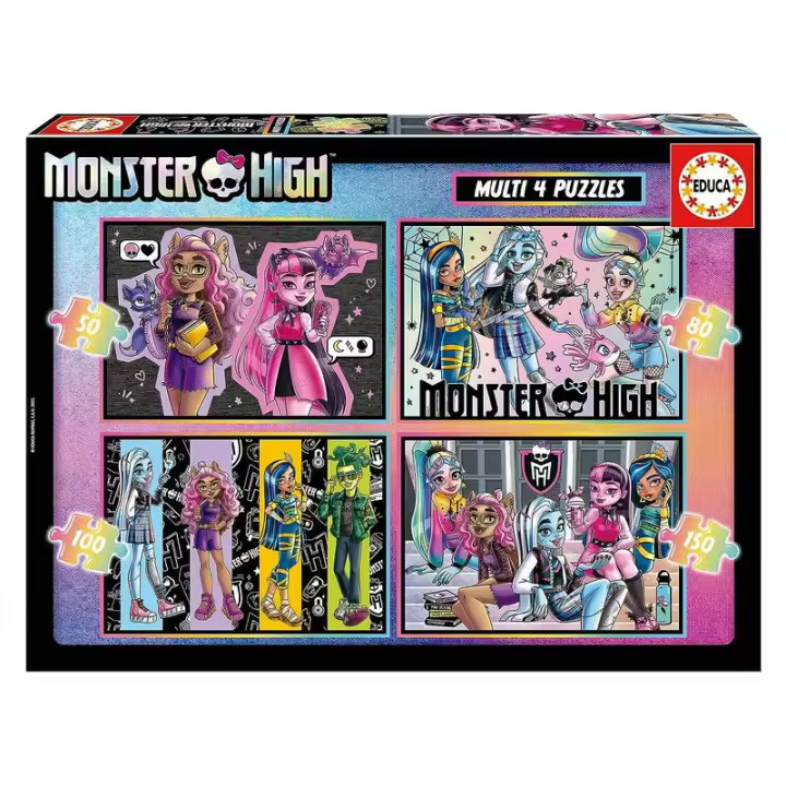 Set de Puzzles Infantiles Progresivos Monster High 150 Piezas - Educa Borras - 1