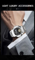Reloj Mecánico LIGE Dual Seconds Tourbillon Para Hombre Acero Inoxidable Auténtico Reloj De Noche Luminoso Resistente Al Agua - details 3