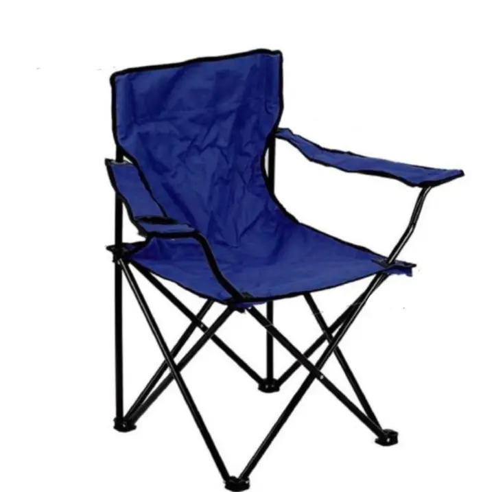 Silla Plegable de Camping de Acero, 50x50x80cm, Silla de Acampada Plegable, Ideal para Camping o Pesca, Estructura de Acero Resistente y Asiento de Lona Impermeable - 1