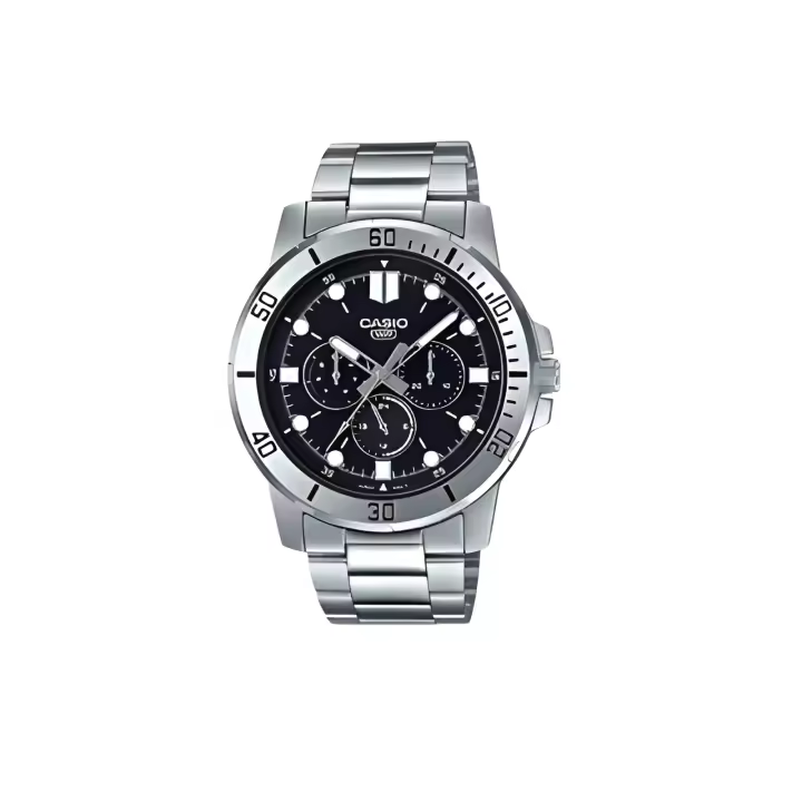 reloj cronógrafo analógico hombre Casio MTP-VD300D-1E 45mm correa de acero - 1