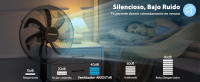 AIGOSTAR Ventilador de Pie Silencioso,  3 Velocidades, 7 Aspas, Oscilante 75°,60W, Altura Ajustable 108-125cm. Diámetro 40cm. Negro - details 4