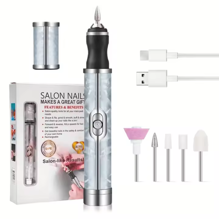 LULAA Máquina De Manicura Inalámbrica Para Pósteres Profesionales Bricolaje De Uñas Eliminación De Piel Muerta Recargable Set Completo - 1
