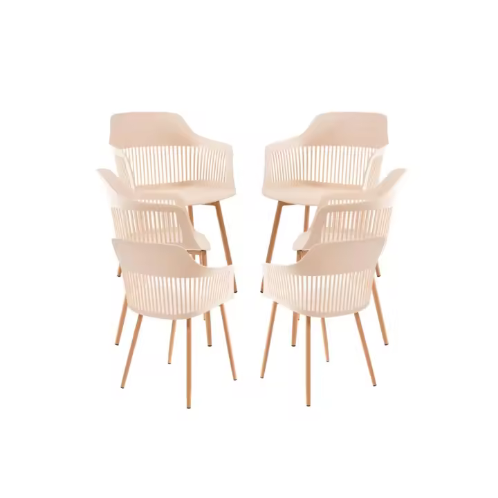 Pack 6 Sillas Lisy - Beige - 1