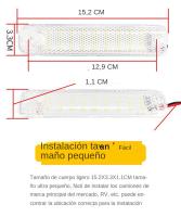Luz De Lectura LED Para Coche 2pcs Luz De Maletero Interior Luz De Techo Para Van Camión RV Barco Con Interruptor - details 2