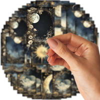 Cuaderno Decorativo DIY Tema Vintage Luna Nocturna A6 (21x14.8 Cm) Con 20 Hojas Para Decoración De Maletas Guitarra Y Juguetes Clásicos - details 4