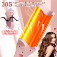 Ola rizador romántico francés huevos rollo rizador de hierro en forma de V cerámica grandes ondas rizador de pelo，French Wave Lockenstab, 32mm Beach Waves Lockenstab, Welleneisen Große Wellen mit 5 Einstellbarer Temperatur，Mermaid Hair Waver, Welleneisen - details 2