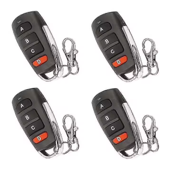 Paquete de 4 mandos a distancia universales para puertas de garaje y portones - Control de repuesto - 1
