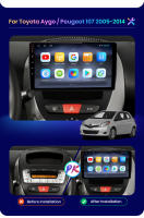 AWESAFE inalámbrico CarPlay Android Auto Radio para Peugeot 107 Toyota Aygo Citroen C1 2005 2006 2007 2008 2009 2010 2011 2012 2013 2014 coche reproductor multimedia GPS 2 din autoradio volante controles RDS Bluetooth - details 2