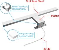 Lámpara de Espejo Baño 50 cm 9W Blanco Neutro 6000K,IP44 Clase II, abrazadera en el Espejo/Gabinete/Iluminación de Pantalla 500 mm [Clase de eficiencia energética D] - details 0