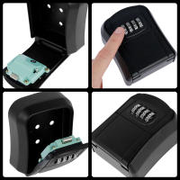 Caja De Seguridad Para Llaves Con Cerradura De Combinación De 4 Dígitos Montada En La Pared Reseteable Organizador De Almacenamiento Para Hogar Y Oficina - details 4