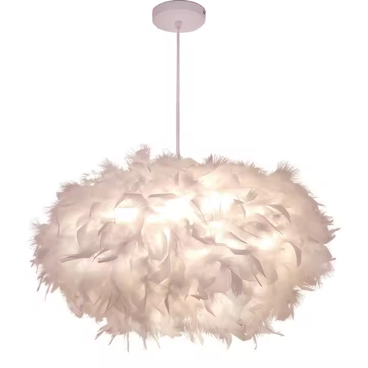 Lámpara Colgante De Pluma LED Moderna Para Sala De Estar Dormitorio Restaurante Iluminación Interior Pendente Colgante - 1