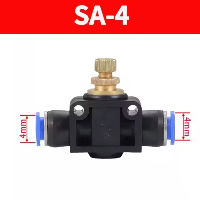 Válvula Manual HVFF SA Air Pneumática Conector Rápido 4mm 6mm 8mm 10mm 12mm Para Girar Interruptor Válvula De Limitación De Corriente - 1