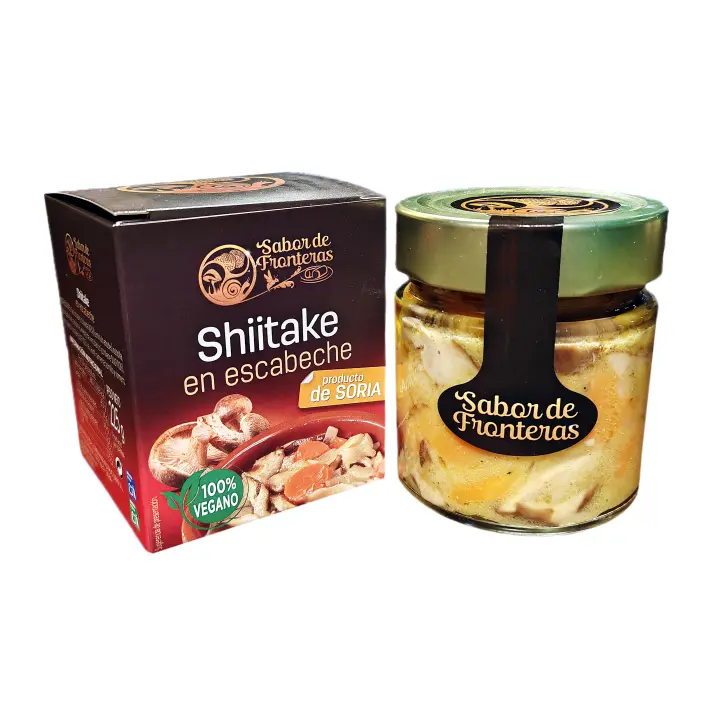 Shiitake en escabeche, 100% Vegano. Sabor+de+Fronteras. - 1