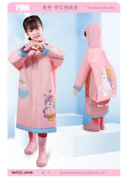 Chaqueta Impermeable Para Niños Con Mochila Dinosaurio Y Unicornio PVC Divertida Y Práctica Ropa Para Lluvia De Niños - details 28
