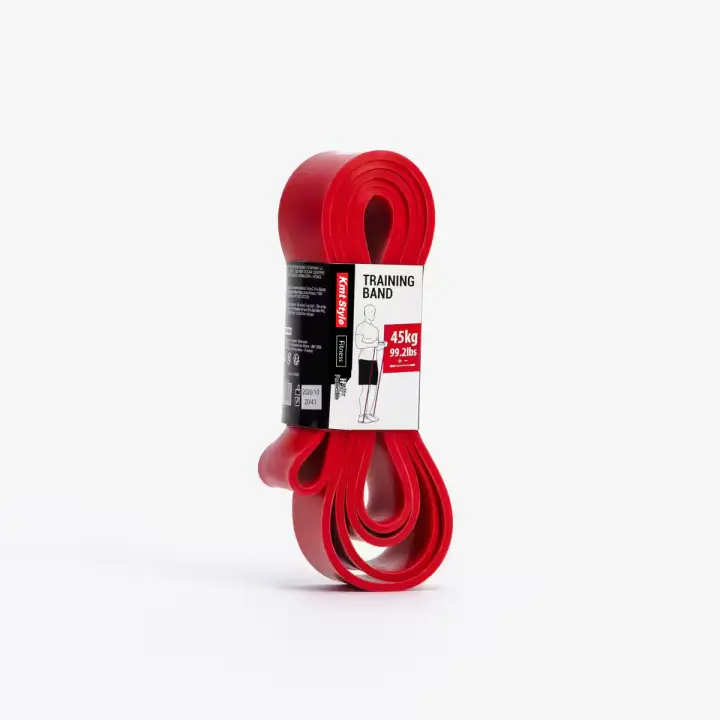 Banda elástica de resistencia fitness roja 45 kg crossfit, entrenamiento para hombres y mujeres,  Banda elástica 45 Kg cross-training musculación - training band Corength - KMT Style - 1