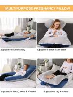 Almohada Multifuncional Para Mujeres Embarazadas Almohada De Lado De Algodón Puro Desmontable Y Lavable Almohada U Para Siesta - details 3
