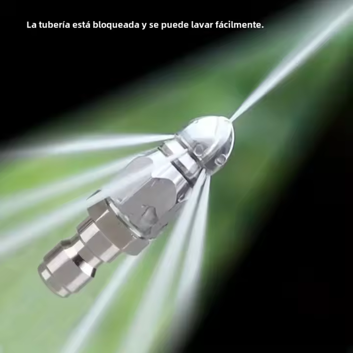 Boquilla De Limpieza De Tubería De Aguas Grisales De Acero Inoxidable Con Conector Rápido Para Desobstrucción Rotatoria 1/4 Pieza - 1