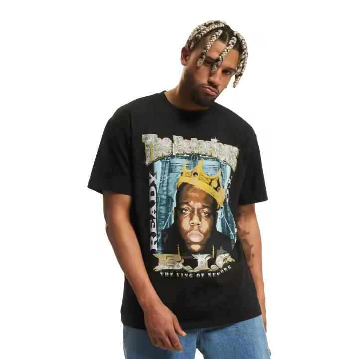 Camiseta Mister Tee Negra Biggie Crown Oversized Tee - 1