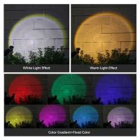 Luces De Punto Solar RGB LED Para Exterior IP65 Impermeables Ajustable Brillo Para Jardín Yard Árboles De Palma Escenario Decoración - details 3