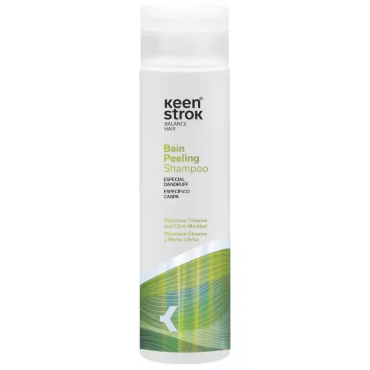 Champu especifico caspa Keen Strok 250ml Bain peeling Shampoo Piroctone Olamine y Menta Citrica - 1