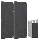 Outsunny - Juego de 2 fundas para leñero, fundas para leñero XXL de 185 x 70 x 185 cm, lona Oxford 600D, color negro - 1