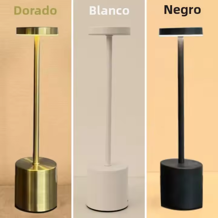 Lámpara De Mesa LED Recargable Táctil De Metal Para Escritorio Luz Nocturna Creativa Ambiente Decoración Exterior Luz De Noche 2024 - 1