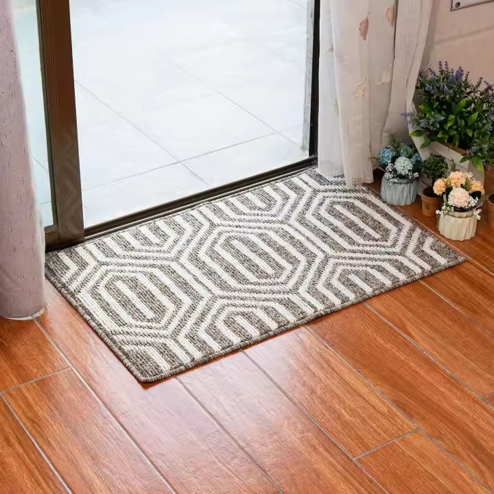 Durable Indoor Doormat with Dist Non-Slip Rubber Backing Machine Washable Time Cloister s Brown 50 x 80cm - 1