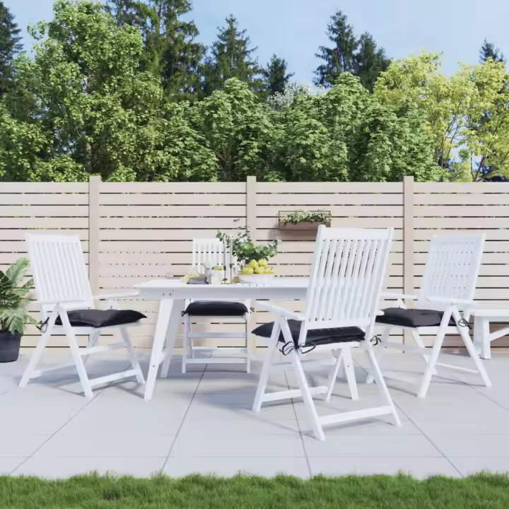 vidaXL Cojines sillas de jardín 4 uds tela Oxford antracita 40x40x7 cm - 1
