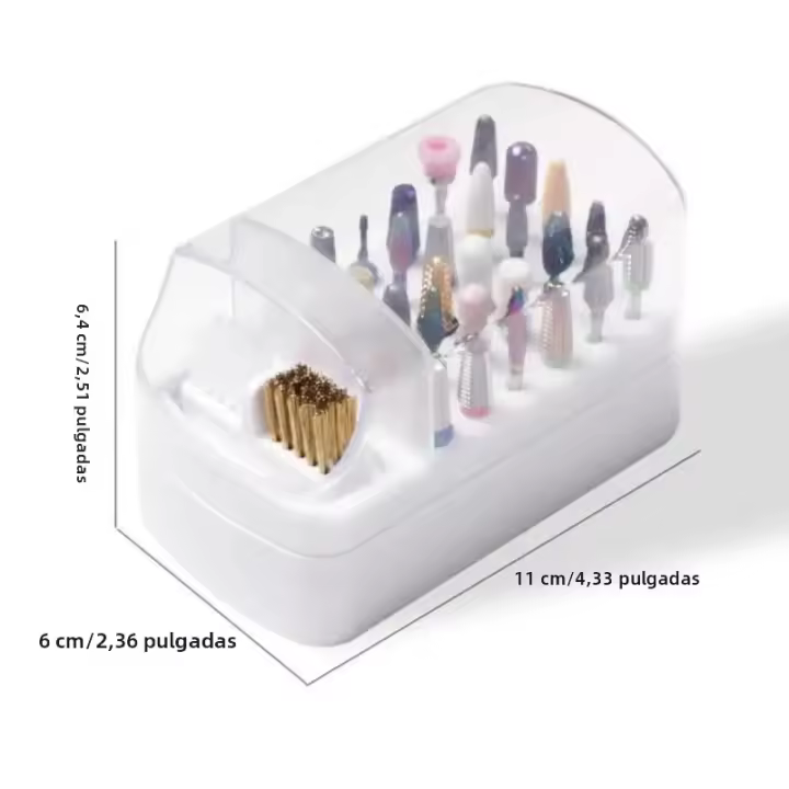 Organizador De Esmaltes De Uñas Acrílico Portátil Con 30 Agujeros Dustproof Para Profesionales Del Arte De Las Uñas Essenciales - 1