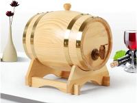 Barrel De Madera Para Whiskey 3L Vintage Oak Tap Dispenser Para Ron Vino Cerveza Herramientas De Cervecería Barra Ecológico Reutilizable - details 6
