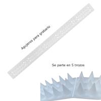Pinchos Anti Aves Antipalomas de 6 Unidades de 48,5 x 4,3 x 1,5 cm, Pinchos Anti Gatos, Auyentador para Palomas,Anti Palomas, Alféizar, Gato, Marta, Paloma, Valla, Techo, Protección contra Pájaros - details 2