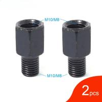 Adaptadores De Espejo Para Motocicleta 1 Par Negro Conversión De Espejos Traseros Tornillos M10 10MM M8 8MM Derecho Y Izquierdo Hilo - details 2