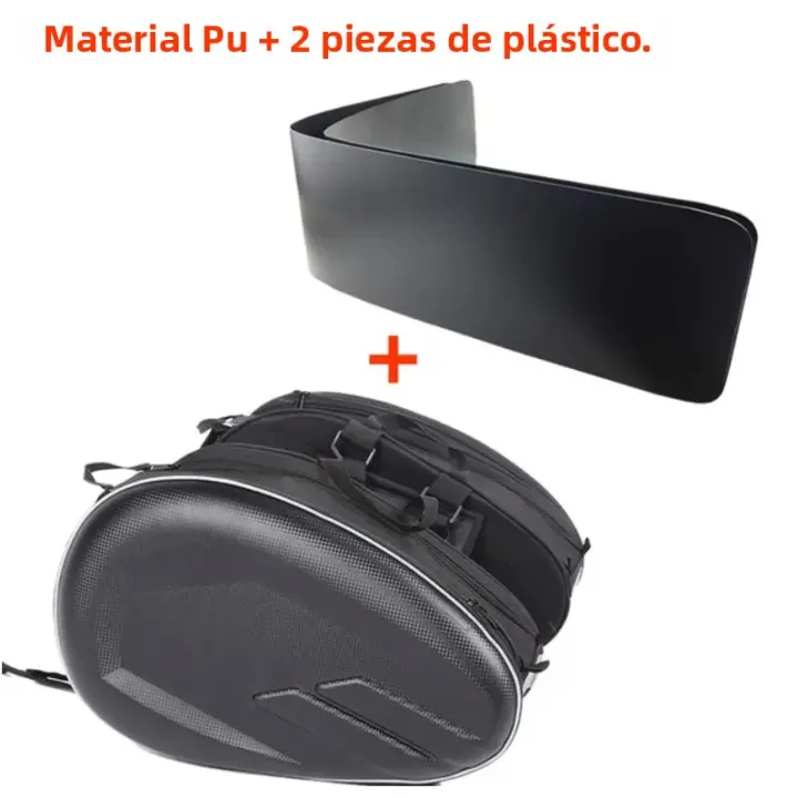 Bolsas De Sillín Impermeables Para Motocicleta Estuche De Equipaje Trasero Para Scooter Viaje Con Banda Lateral Para Casco - 1