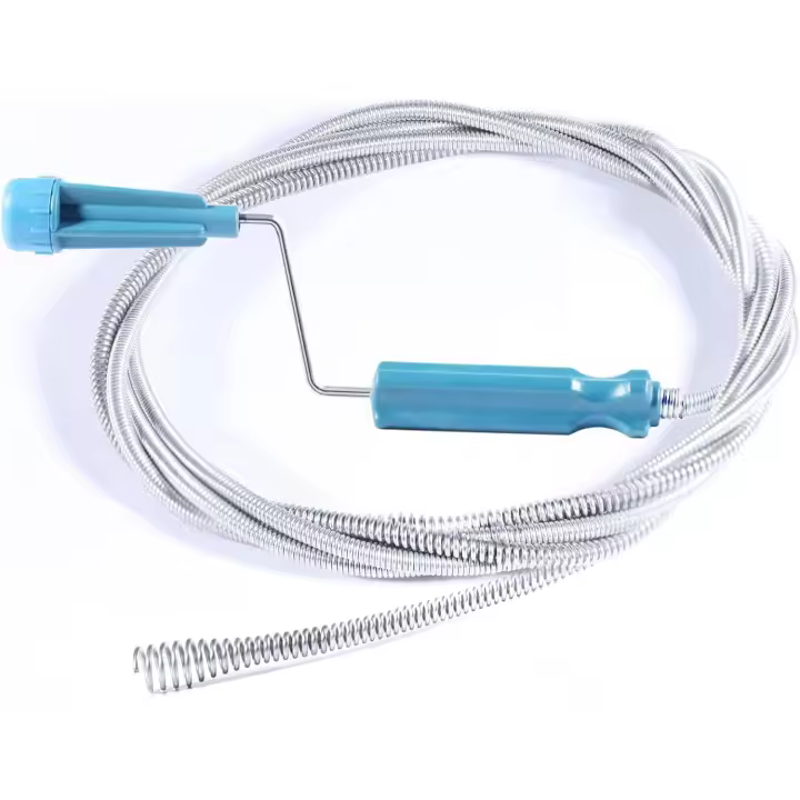 Espiral desatascador de desagües - 3 m x 6 mm - Espiral - Desatascador de desagües - Con punta perforadora - Serpiente para desagües - Extrafina - Espiral - Desatascos de desagües - 1