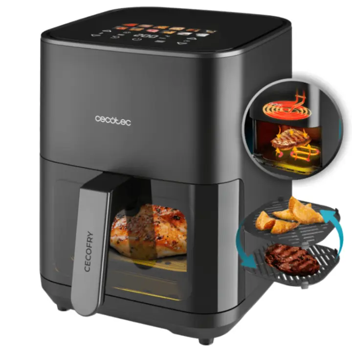 FREIDORA DE AIRE CECOTEC CECOFRY&GRILL DUOHEAT 4000 4 L POTENCIA 1900W - 1