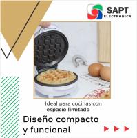 SAPT Gofrera Mini 700W – Superficie Antiadherente – Rápido Calentamiento – Luz Indicadora – Tapa Fría para Apertura Segura – Compacta y Portátil – Ideal para Desayunos y Postres – Fácil de Usar y Limpiar – Gofres Perfectos en Minutos 🍽️✨ - details 1