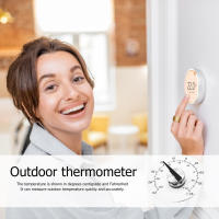 Medidor De Temperatura Y Humedad Impermeable Para Exteriores Con Pantalla Transparente Para Ventanas Medidor De Ambiente - details 0