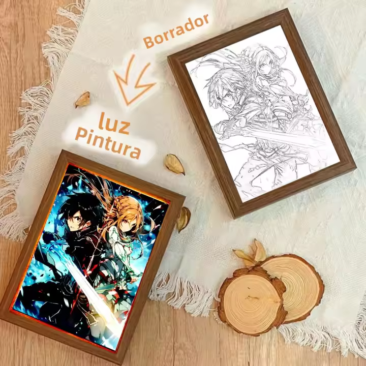 Figura De Acción Sword Art Online Con Luz De Pintura Cifrado Regalo De Navidad Decoración De Habitación Kazuto Coleccionable - 1