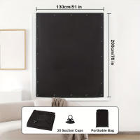 Cortina De Ventana Portátil Y Desmontable 100% Blackout Con Ventosas Para Sala De Estar Y Dormitorio Bloqueo De Calor Y Luz Natural Moderno - details 19